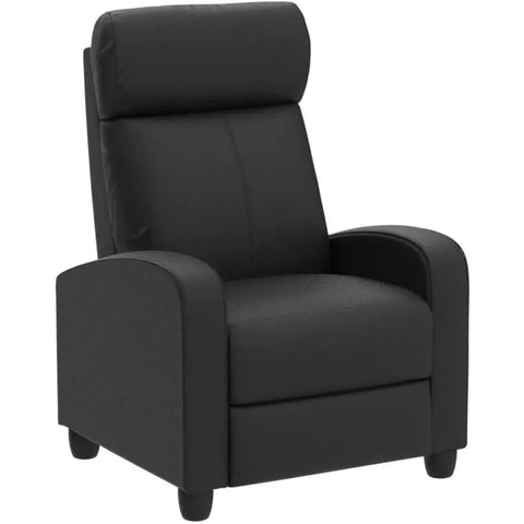 Recliner Chair for Living Room Home Theater Seating Single Reclining Sofa Lounge with Padded Seat Backrest(Black)