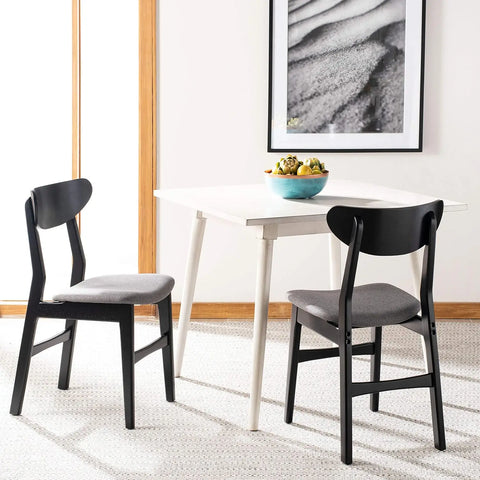 Home Lucca Retro Black Dining Chair, Wood, Set of 2