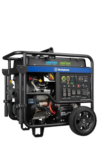 12500 Watt Dual Fuel Home Backup Portable Generator, Remote Electric Start, Transfer Switch Ready, Gas and Propane