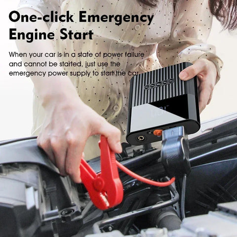 EAFC Jump Starter 4 In 1 Pump Air Compressor 600A 8800mAh Power Bank 12V Digital Tire Inflator 150PSI Emergency Battery Boost