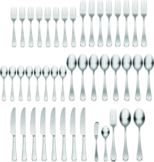 45-Piece Flatware Set, Service for 8, Silver