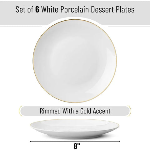 White Porcelain Dinner Plates, Set of 12, 10.5", White Dishes, Porcelain Dinner Plates, Plate Set for 12, Porcelain Plates