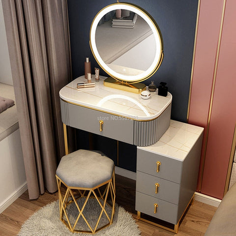 A Set Makeup Dressing Table with Mirror Slate Furniture Girl Bedroom