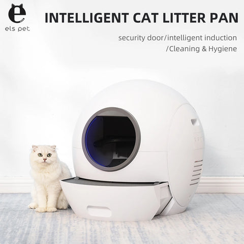 ELS PET Self Cleaning Cat Litter Box Automatic Litter Box with APP Control Smart Monitor/Odorless Extra Large for Multiple Cats