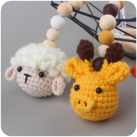 4 Pcs Beech Wood Baby Play Gym Frame Newborn Activity Fitness Rack Hanging Pendants Toys Crochet Rattle Teether Kids Room Decor