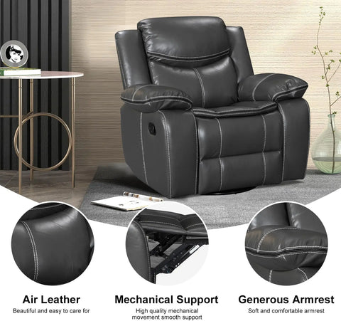 Recliner Chairs, Adults Manual Reclining Sofa Chair Oversized Recliner Chair for Living Room Comfy, Recliner Chair