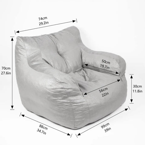 Bean Bag Chair Giant High-Density Foam Filling Sofa for Teens, Adults to Gaming, Reading, and Watching TV