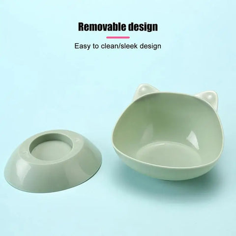 Cat Food Bowls Anti Vomiting Raised Cat Bowls Ergonomic Cat Bowl Elevated Kitten Dish With Fine Sanded Edges