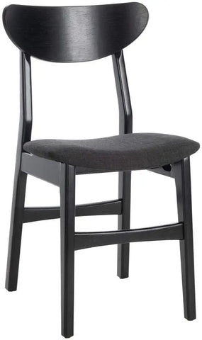 Home Lucca Retro Black Dining Chair, Wood, Set of 2