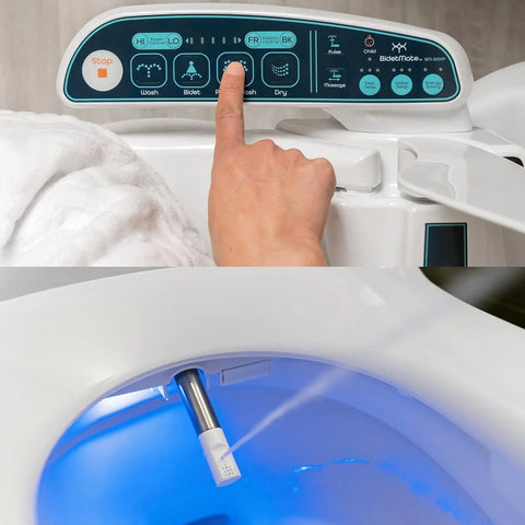 2000 Series Electric Bidet Heated Smart Toilet Seat with Unlimited Water, Side Control Panel, Deodorizer