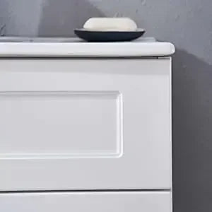 24" Bathroom Vanity, Small Bathroom Vanity with Sink, White Bathroom Sink Cabinet, Modern Bath Vanity Combo