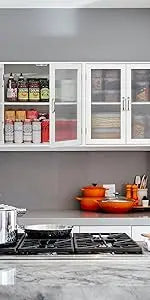 50" LED Kitchen Pantry Storage Cabinets - Standing Food Cabinets Cupboards with 2 Doors with Racks and Shelves Adjustable