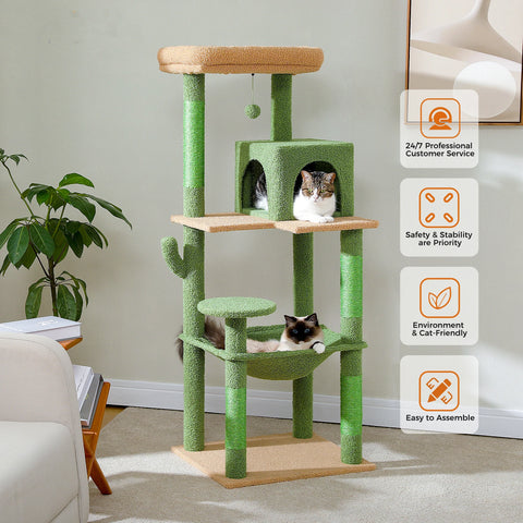 Multi-Level Cat Tree Tower with Condo Scratching Post for Cat Furniture House Cat Scratcher Cat Supplies Cat Toy