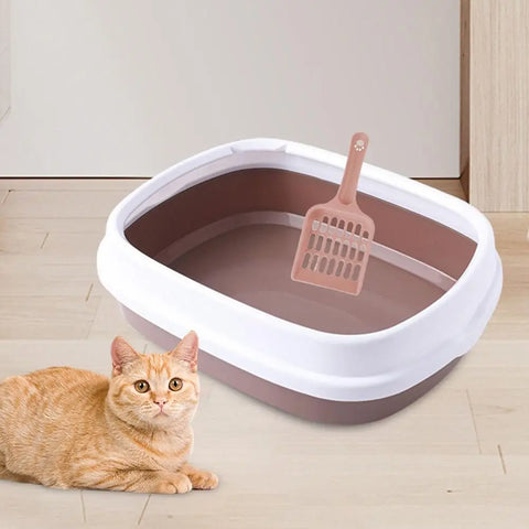 Anti Splashing Cat Litter Box Portable Semi Enclosed Pet Supplies Cat Toilet Cozy Large Capacity Cat Potty