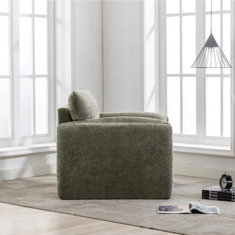 Chenille Oversized Armchair-Modern Accent Chair & Single Sofa Lounge, 38.6'' Wide, Comfortable Seating for Living Room & Bedroom