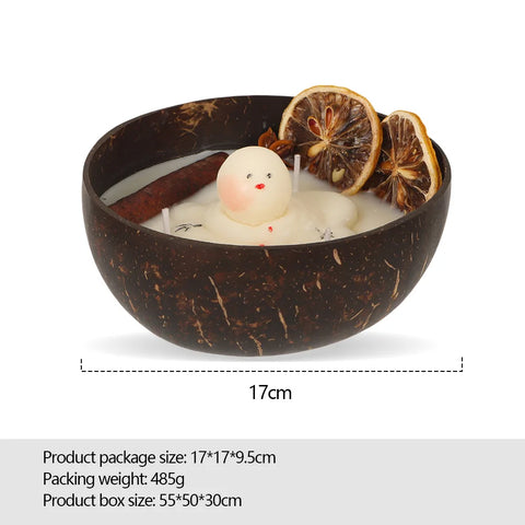 Christmas Melt Snowman Coconut Scented Candle Aromatic Candle Ornaments Soy Wax Fragrance Candle for Festival Table Decoration