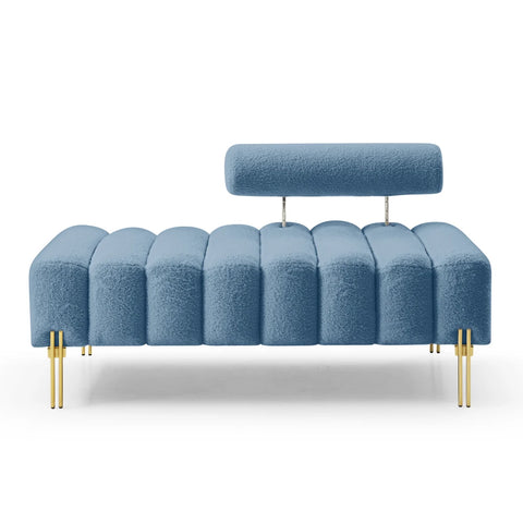 End of Bed Bench,  Fabric Upholstered 2 Seater Sofa, Sofa Stool Footrest Window Bench  for Bedroom Living Room,Ottoman Bench