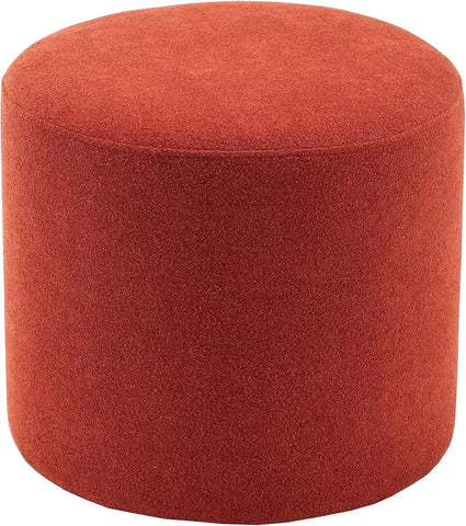 19-Inch Wide Round Pouf Ottoman Footstool, No Assembly Required, Stool Chair for Living Room