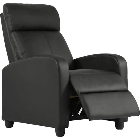 Recliner Chair for Living Room Home Theater Seating Single Reclining Sofa Lounge with Padded Seat Backrest(Black)