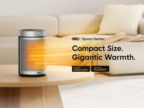 Dreo Space Heaters for Indoor, Portable Electric Heater for Home with Thermostat,PTC Ceramic Fast Safety Energy Efficient Heater