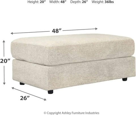 Signature Design by Ashley Soletren Contemporary Chenille Oversized Ottoman,