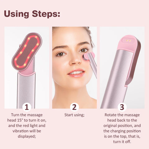 EMS Microcurrent Face Lifting Device Red Light Facial Wand Eye Neck Massager Skin Tightening Anti Wrinkle Skin Care Beauty Tool