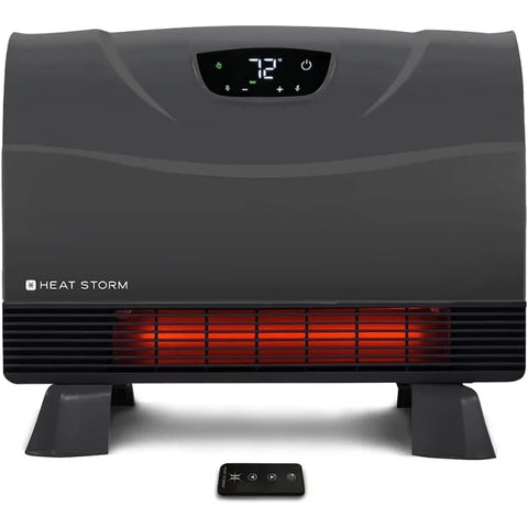 Heat Storm Phoenix HS-1500-PHX, Infrared Space Heater with Attachable Feet, Remote Control, Energy Efficient-750-1500 Watts