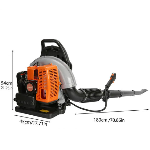 1 Set Leaf Blower 2-Stroke Engine Multi-purpose 63 Cubic Centimeter High Strength Portable Snow Blower for Outdoor