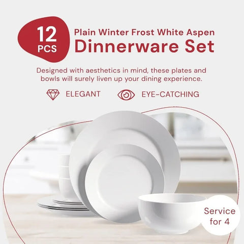 Marble Plates and Bowls Sets, Modern Kitchen 16-Piece Dinnerware Sets, Indoor and Outdoor Plates