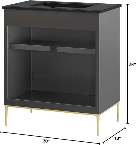 Bathroom Vanity Cabinet, 30"