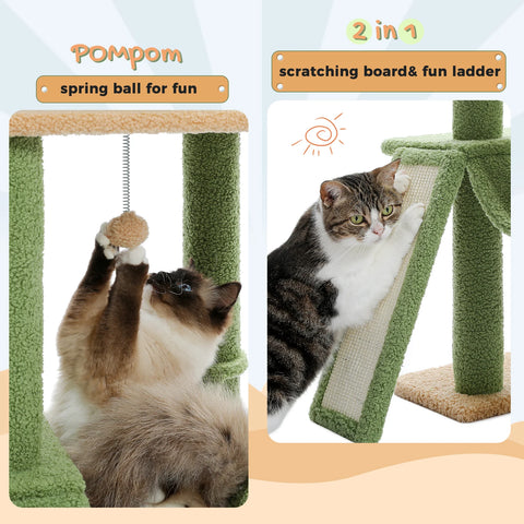 Domestic Delivery Multi-Level Cat Tree Tower Climb Furniture Scratching Post for Indoor House Pet Supplies Kitten Toy Cozy Condo