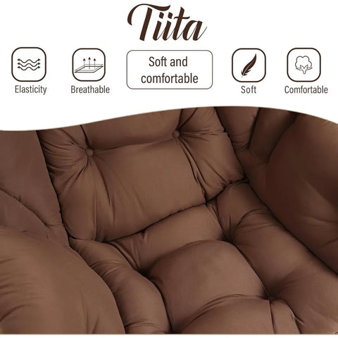 Tiita Lazy Chair with Ottoman, Modern Large Accent Lounge Chair, Leisure Sofa Armchair with Ottoman, Reading Chair