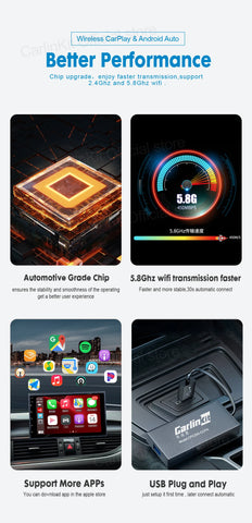 CarlinKit USB Wired/Wireless CarPlay Dongle Wired/Wireless Android Auto AI Box Mirrorlink BT Auto Connect For Android Car Radio