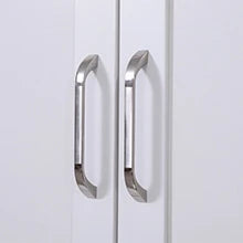 50" LED Kitchen Pantry Storage Cabinets - Standing Food Cabinets Cupboards with 2 Doors with Racks and Shelves Adjustable