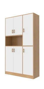 Kitchen Pantry Cabinet, 71" Tall Kitchen Storage Cabinet with Power Outlet, Freestanding Kitchen Hutch with countertop