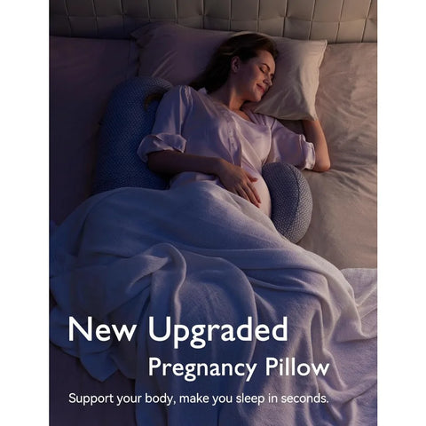 Pregnancy Pillow, Original F Shaped Maternity Pillow for Pregnant Women with Adjustable Wedge Pillow,Full Body Support Pregnancy