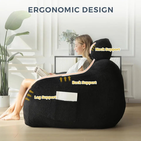 Bean Bag Sofas Using high-quality materials Soft and skin friendly 41.5"D x 47.5"W x 31.5"H Satisfy various postures Sofas