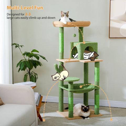 Multi-Level Cat Tree Tower with Condo Scratching Post for Cat Furniture House Cat Scratcher Cat Supplies Cat Toy