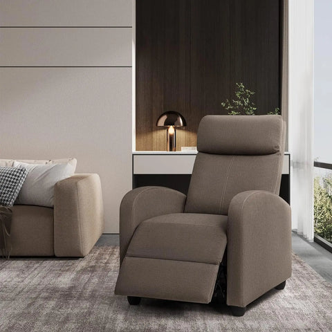 Recliner Chair Adjustable Home Theater Single Fabric Recliner Sofa Furniture with Thick Seat Cushion and Backrest Modern