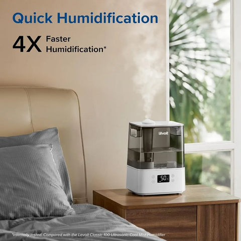 Humidifiers for Bedroom Large Room Home, (6L) Cool Mist Top Fill Essential Oil Diffuser, Smart App & Voice Control, Auto Mode