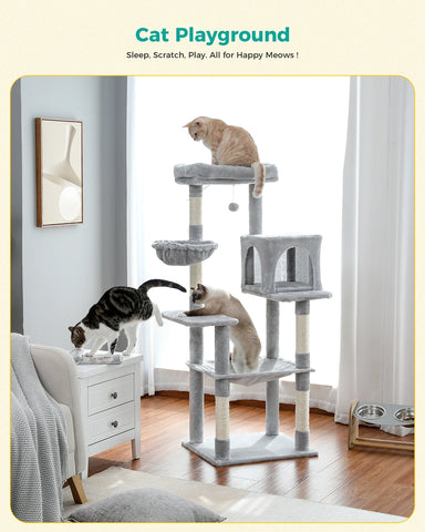 Domestic Delivery Multi-Level Cat Tree Tower Climb Furniture Scratching Post for Indoor House Pet Supplies Kitten Toy Cozy Condo