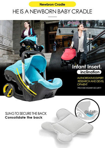 Baby Stroller 3 in 1 Pram Carriages For Newborn Lightweight Buggy Travel System Multi-function Cart