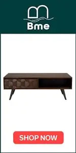 Bme Georgina Solid Wood Coffee Tables for Living Room,Coffee Table Mid Century Modern with 2 Symmetrical Storage Drawers &amp