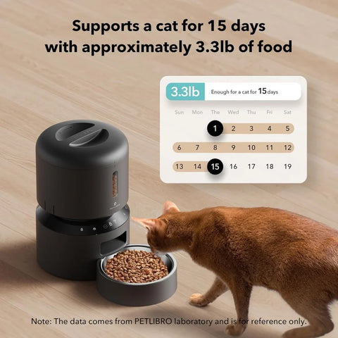 Automatic Cat Feeder, 5G WiFi  with Freshness Preservation, 3L Timed  for Dry Food, Up to 48 Port