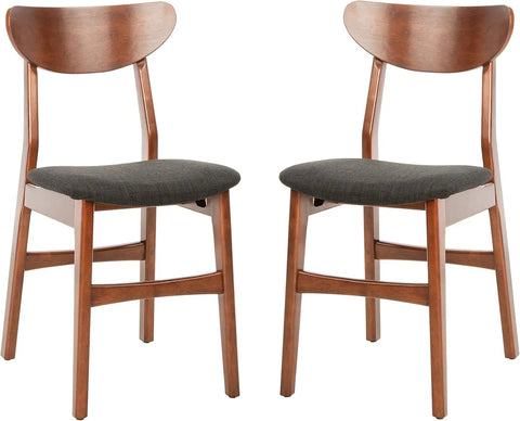 Home Lucca Retro Black Dining Chair, Wood, Set of 2