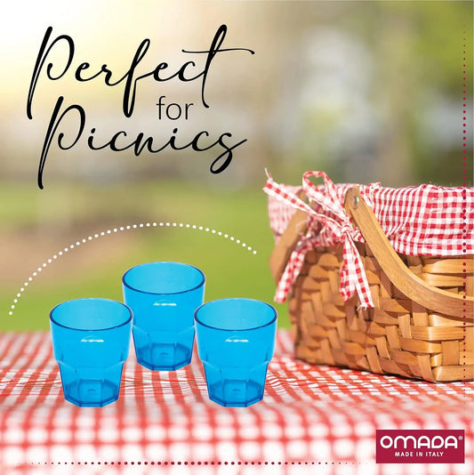 6-Pc Colored Acrylic Tumblers  Dishwasher Safe Plastic Drinking Glasses \u2013 10 Oz Outdoor Glassware and Drinkware - Childrens