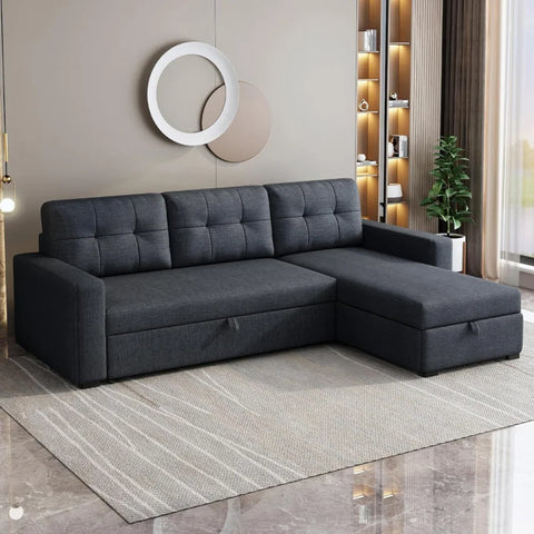 Sleeper Sofa Couch with Pull Out Bed,L Shaped Sofa Storage,Sectional Sleeper ,Convertible  So