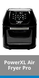 Air Fryer 7 QT Maxx Classic, Extra Hot Air Fry, Cook, Crisp, Broil, Roast, Bake, High Gloss Finish, Black (7 Quart) (HF-