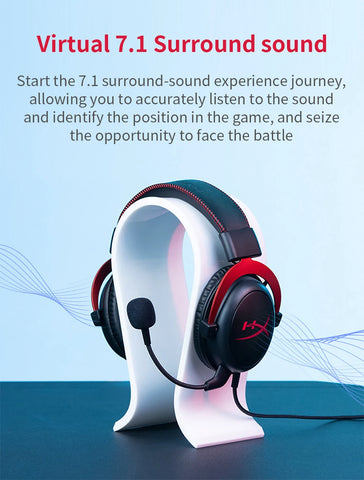 HyperX Cloud II Gaming Headset Hi-Fi 7.1 Surround Sound Detachable Microphone With USB sound card For PC PS5 PS4