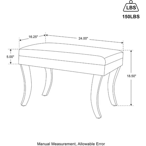 Ottoman Footstool, Modern Style White Faux Fur Dressing Stool with Acrylic Legs Decorative Bench for Bedroom, Footstool